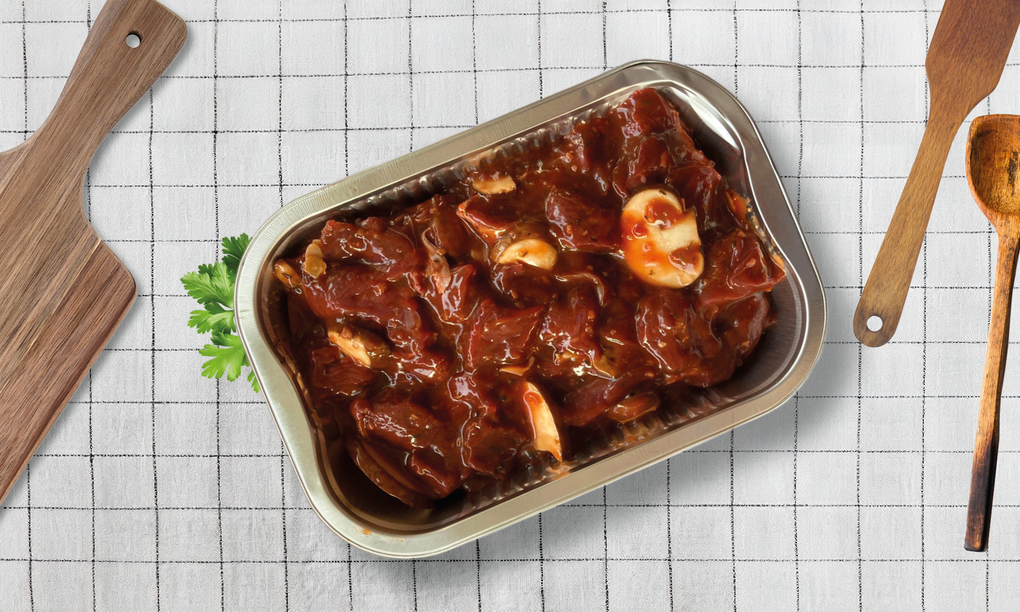 Runderbraadvlees in rode wijn saus