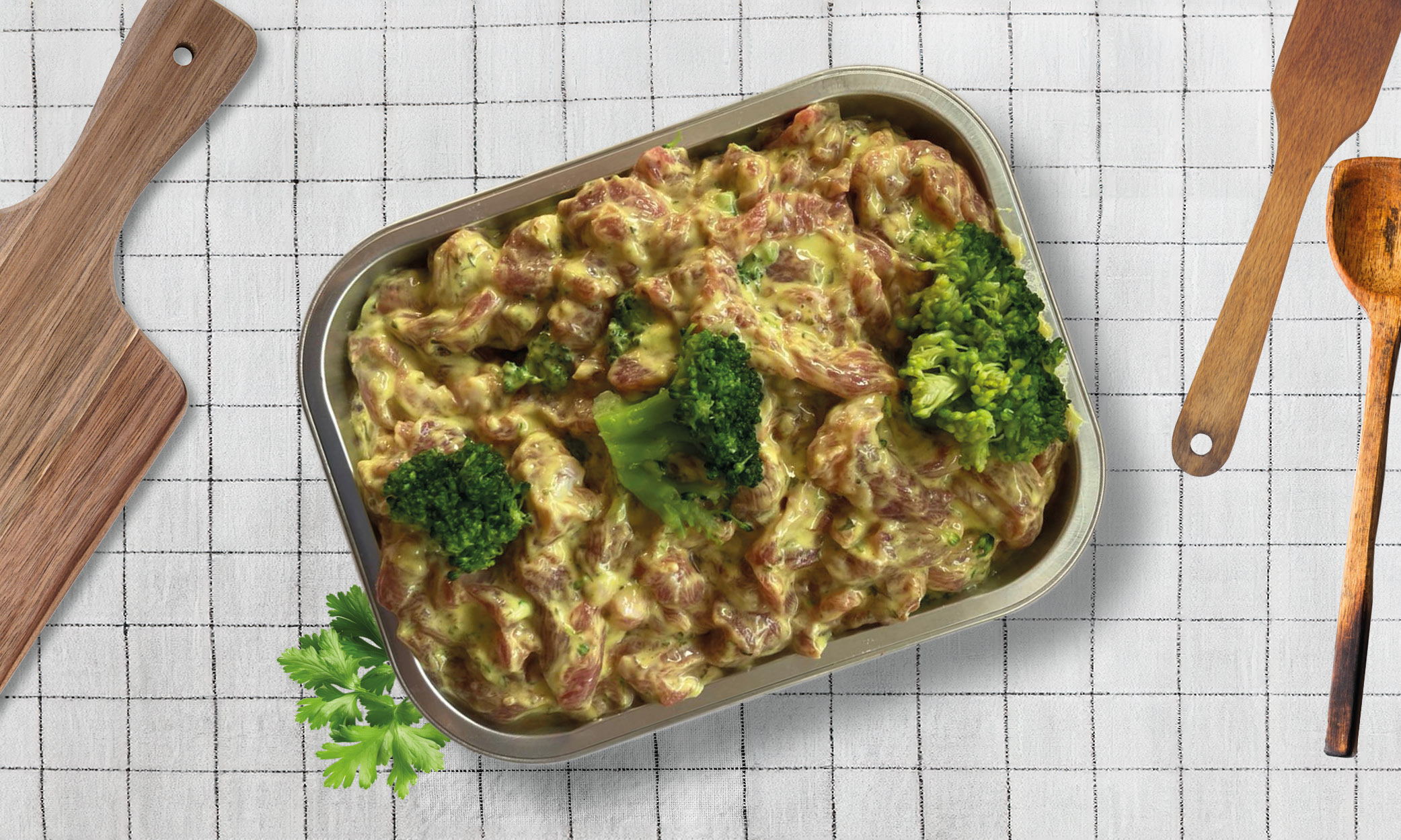 Vleespannetje met knoflook