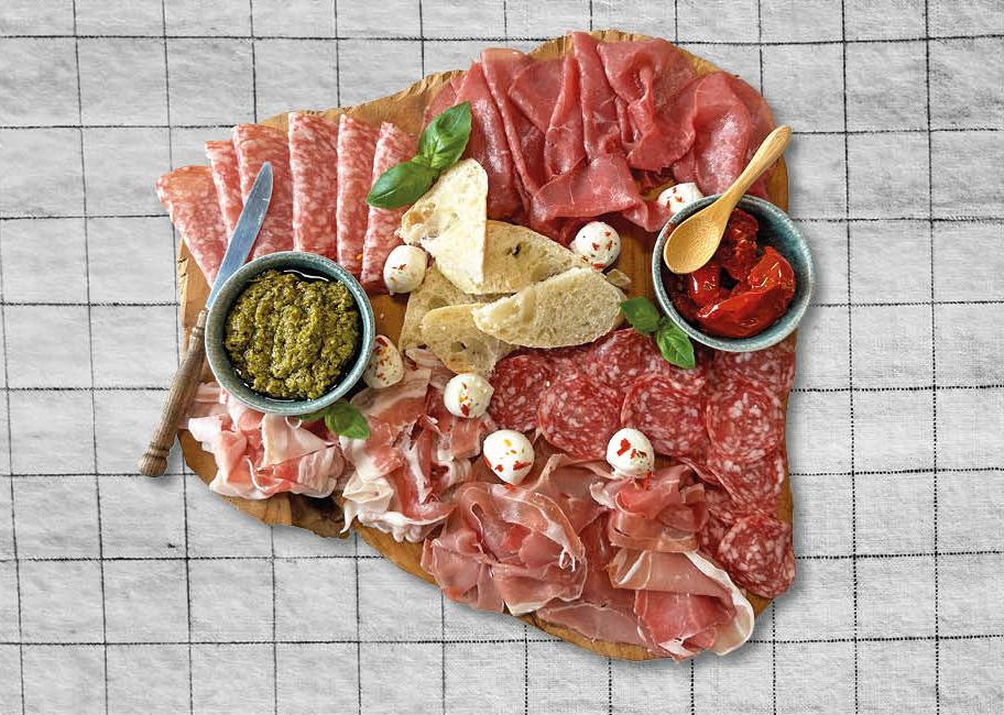 Tapasschaal vol Italiaanse favorieten