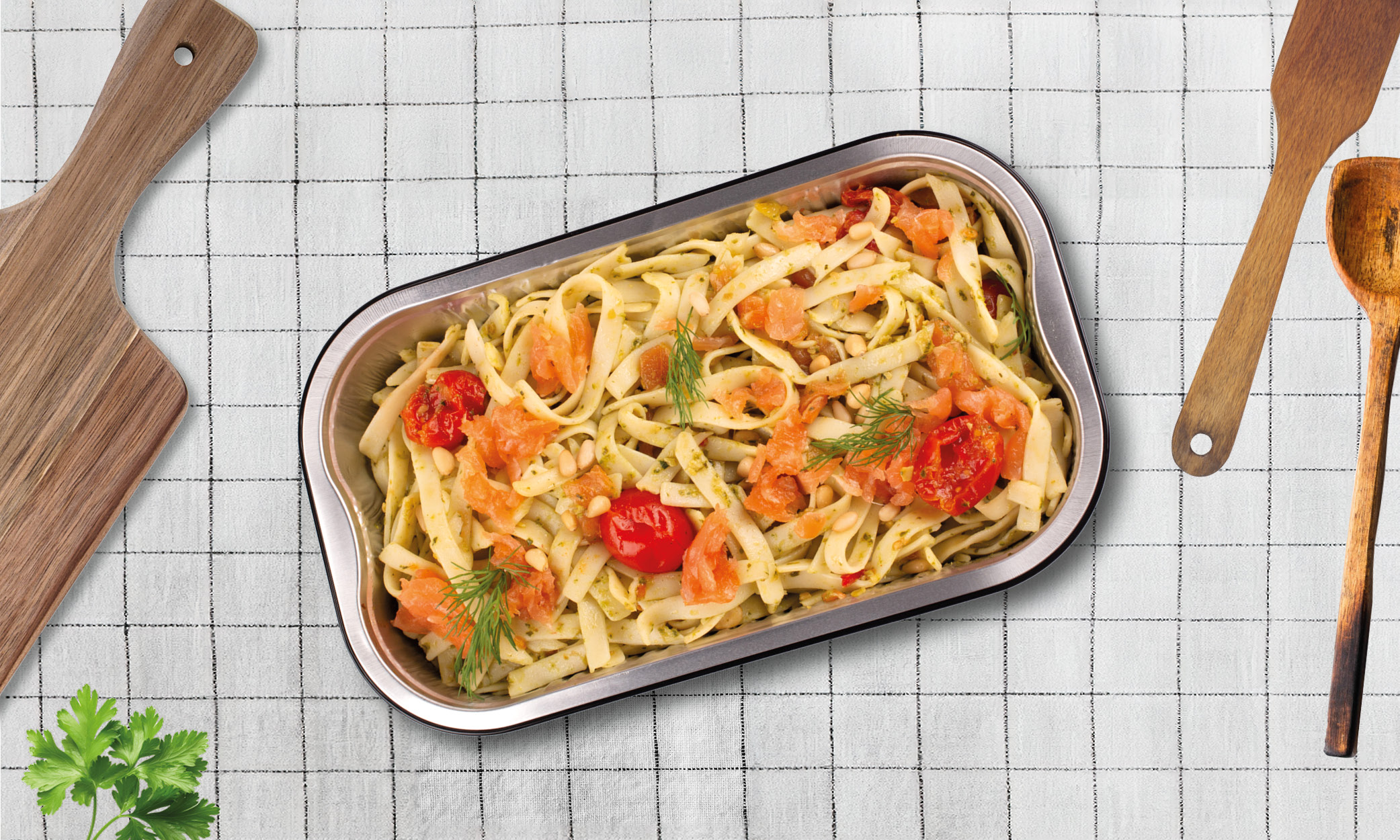 Pasta Verde de salmone